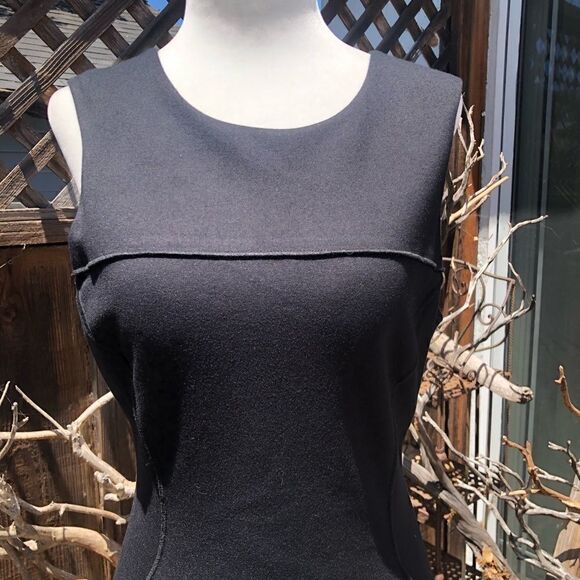 Derek Lam Sleeveless Exposed Seam Black Dress LBD - Picture 10 of 11